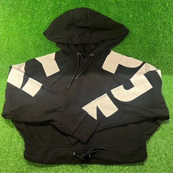 Ivy park on sale grey cropped hoodie